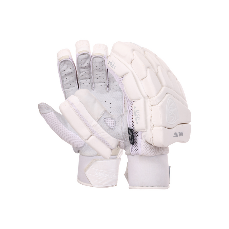 Load image into Gallery viewer, SG Hilite White Cricket Batting Gloves
