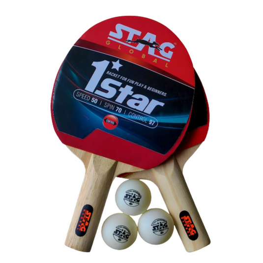 Stag Global 1 Star Play Set Table Tennis Bat