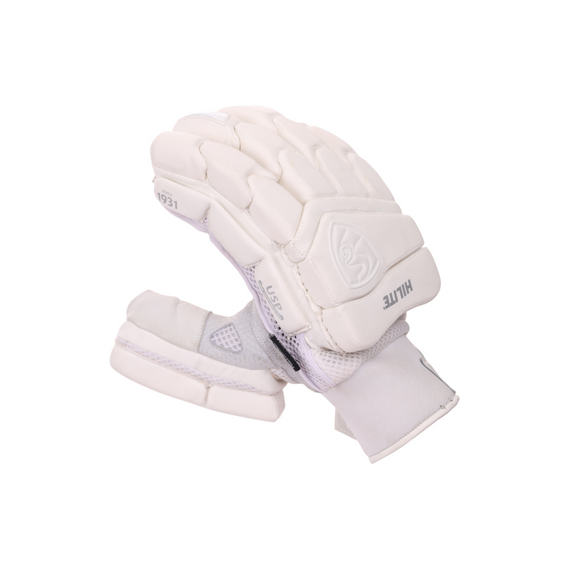 Load image into Gallery viewer, SG Hilite White Cricket Batting Gloves