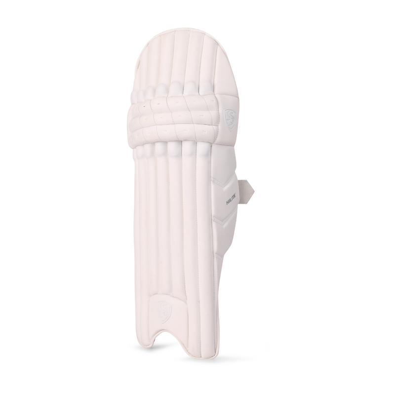 Load image into Gallery viewer, SG Hilite White Cricket Batting Pads vertical side view