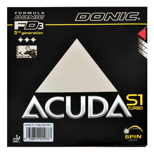 Donic Acuda S1 Turbo Table Tennis Rubber (Red)