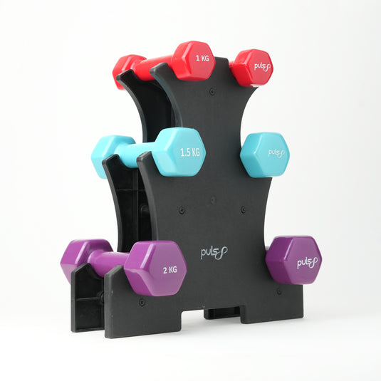 Puls8Vertical Tree PVC Dumbbell Stand