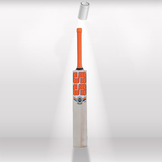 SS Orange English Willow Cricket Bat Front View Bat With White Background