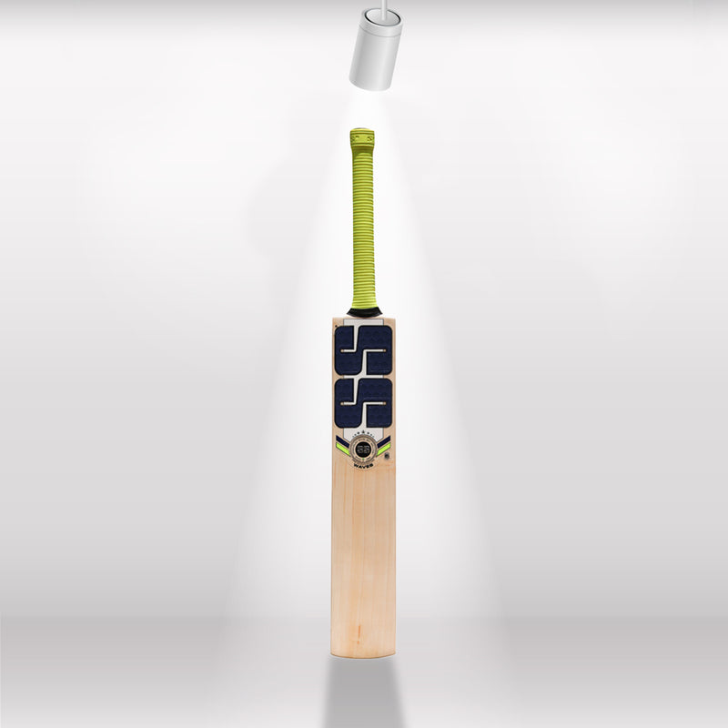 Load image into Gallery viewer, SS Waves English Willow Cricket Bat White Back Ground Front View Bat