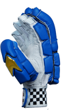 Load image into Gallery viewer, Gray Nicolls Gold Edition Blue Batting Gloves
