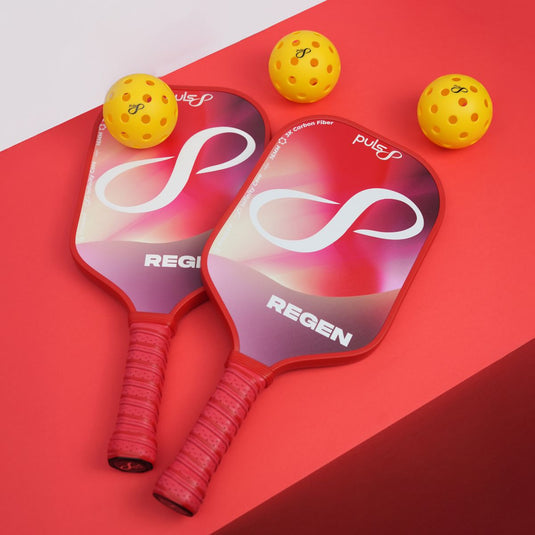 Puls8 Regen 3K Carbon Pickleball Paddle (2 Paddles + 3 Balls)