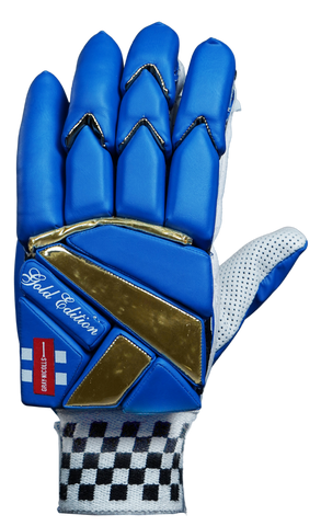 Gray Nicolls Gold Edition Blue Batting Gloves