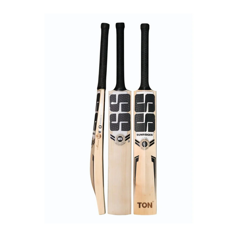 Load image into Gallery viewer, SS Tim David English Willow Cricket Bat White Background Side View Front View Back View