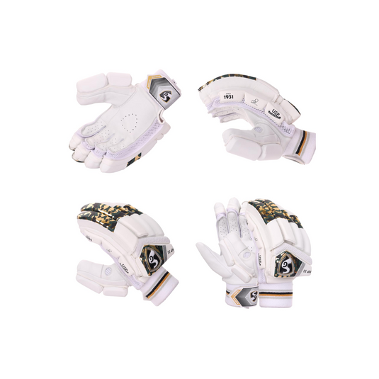 SG HP 33 White Cricket Batting Gloves
