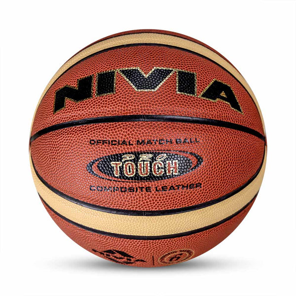 Nivia Pro-Touch Leather Pasted Basketball Ball
