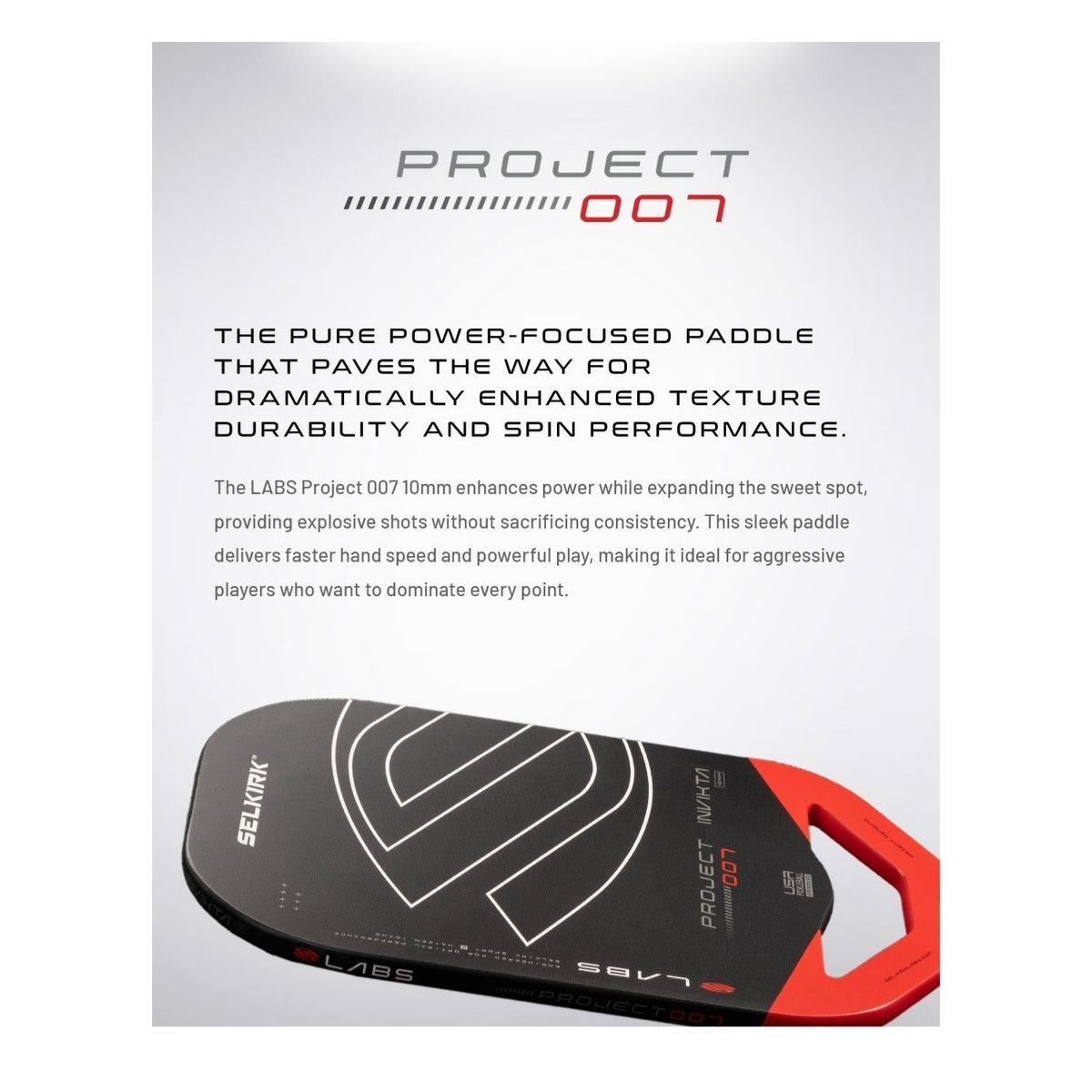 Selkirk Labs Project 007 Pickleball Paddle