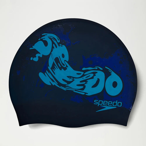 Speedo Slogan Print Jr Swimming Cap