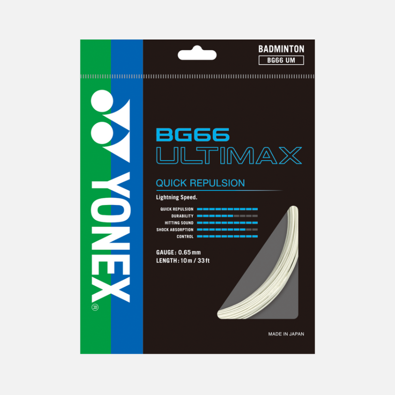 Load image into Gallery viewer, Yonex BG66 Ultimax Badminton String In Mtallic White Color
