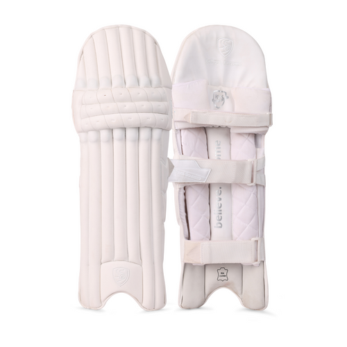 SG Hilite White Cricket Batting Pads front Back View