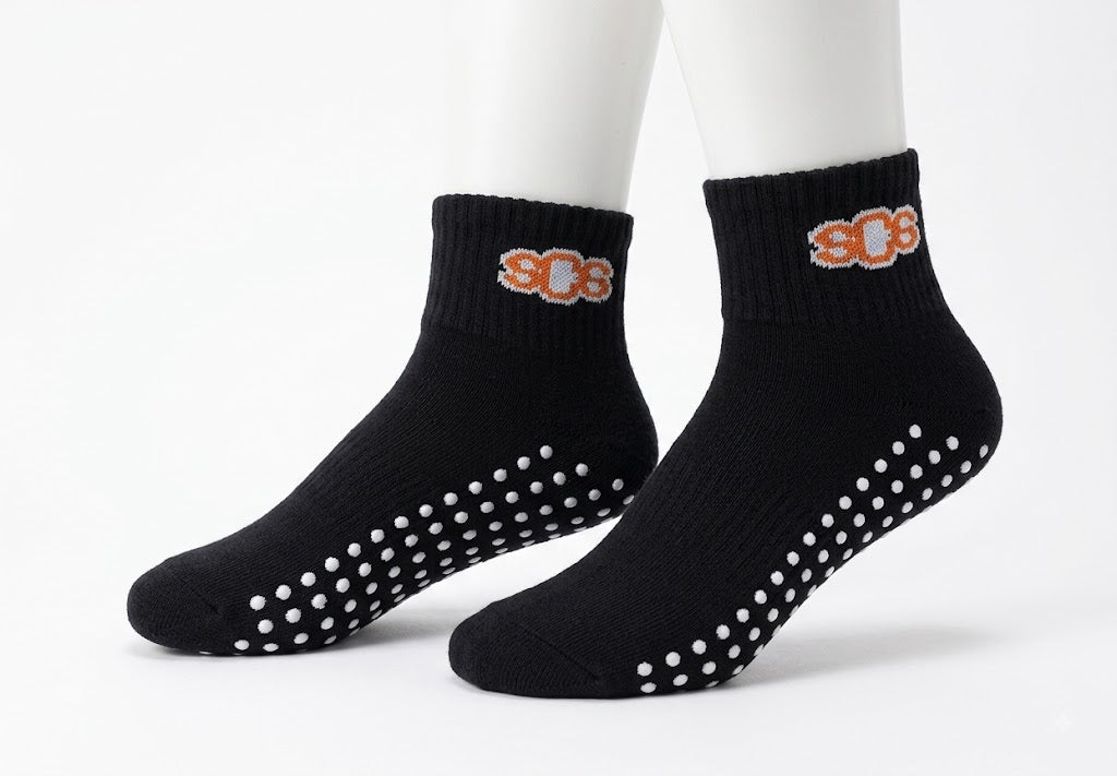 SCS Full Terry Quarter Grip Running Socks