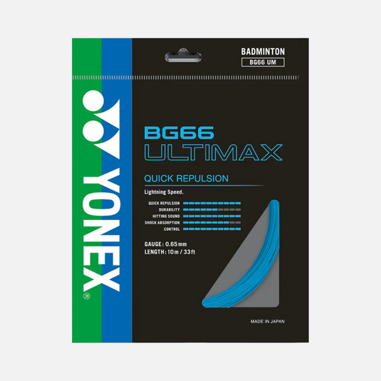 Yonex BG66 Ultimax Badminton String in  blue color 
