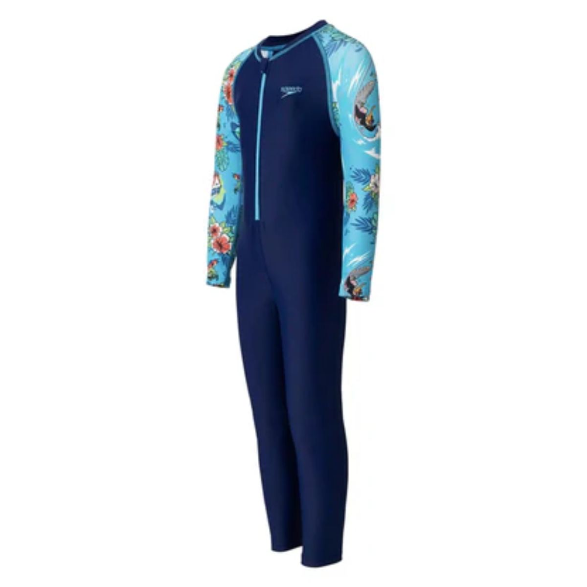 Speedo Colorblock Printed All In One Suit Swimming Costume