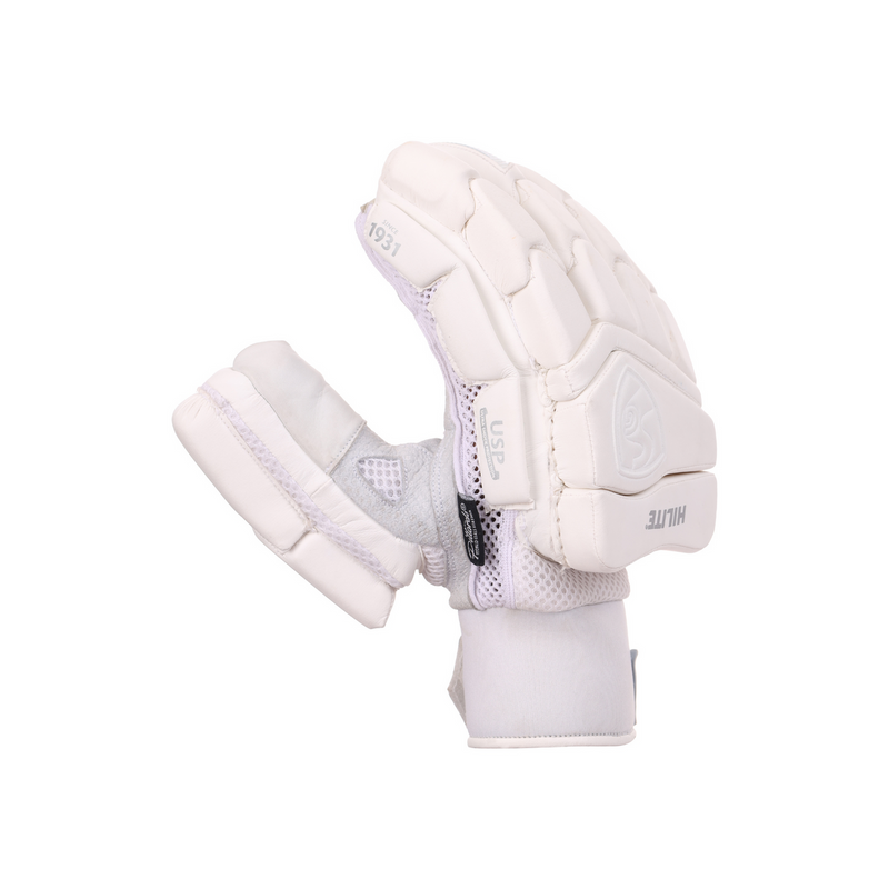 Load image into Gallery viewer, SG Hilite White Cricket Batting Gloves In White Color
