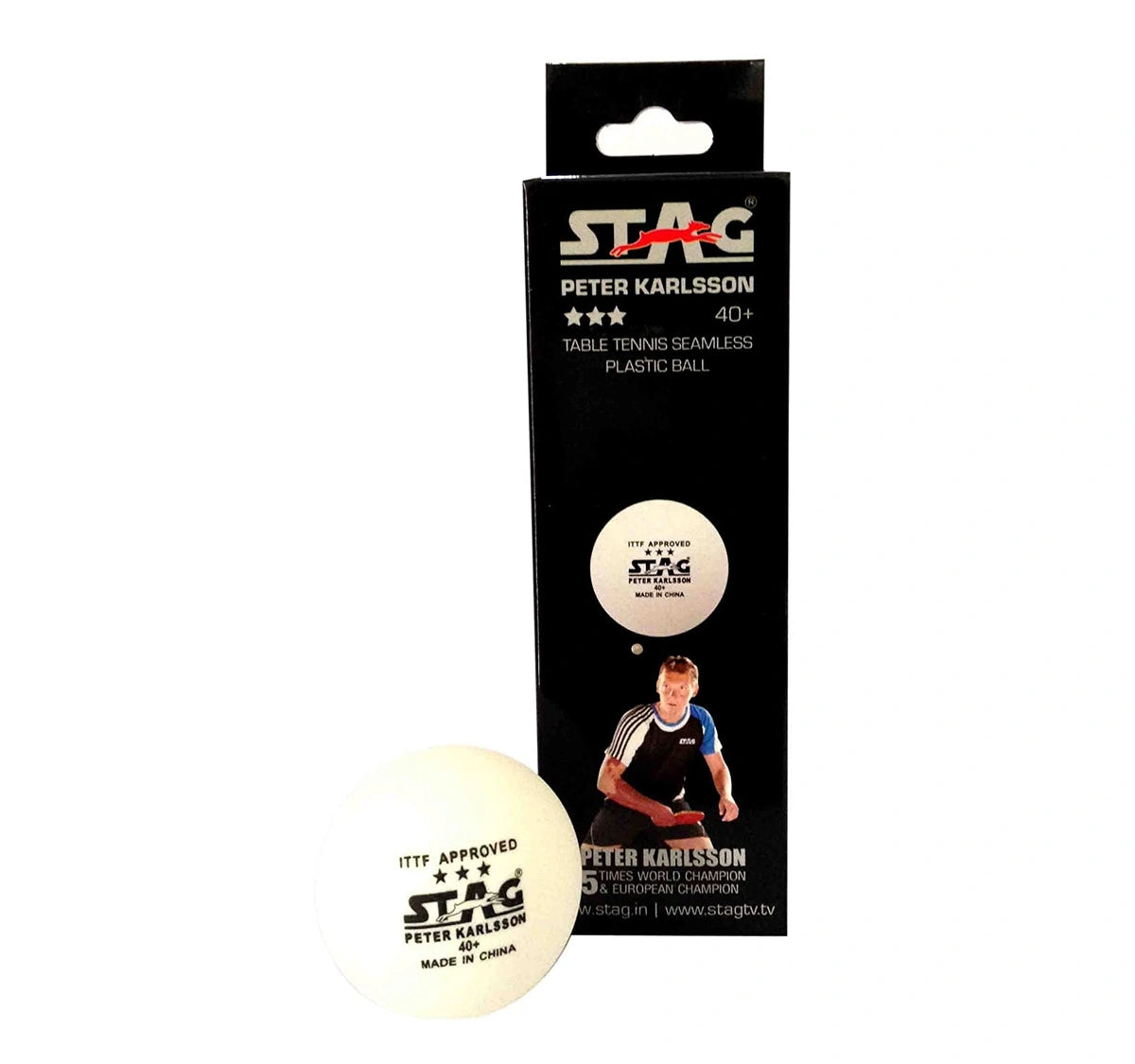 Stag 3 Star 40+ Plastic Table Tennis Ball