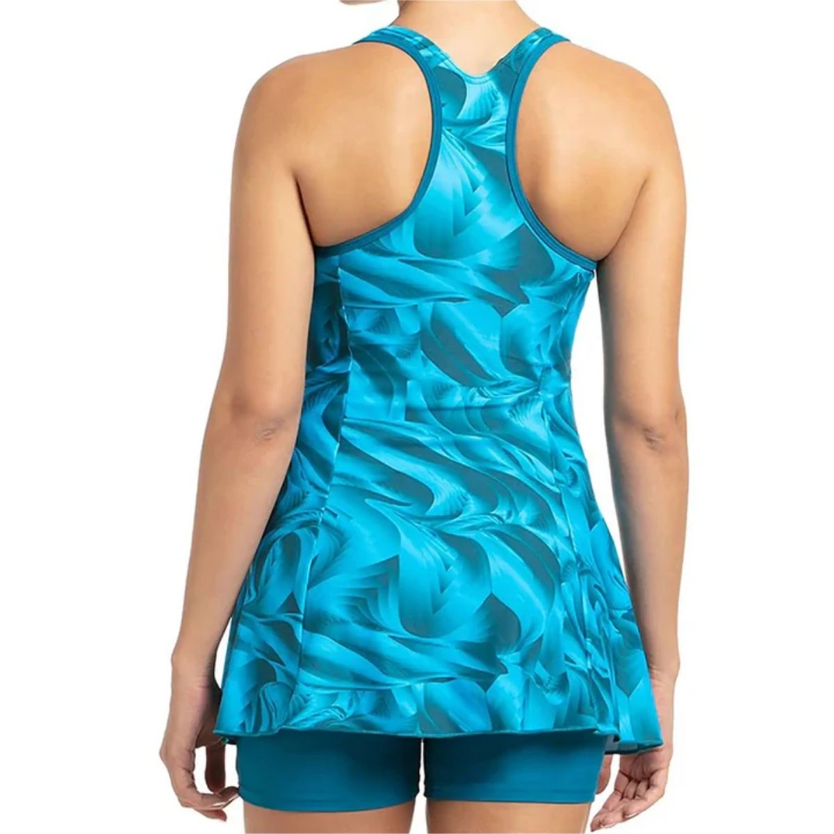 Speedo Allover Printed Swimdress With Boyleg Female Swimming Costume