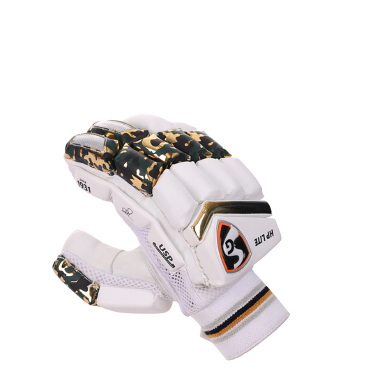 SG HP Lite Batting Gloves White Color