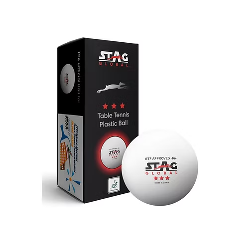 Stag Global 3 Star Plastic Table Tennis Ball