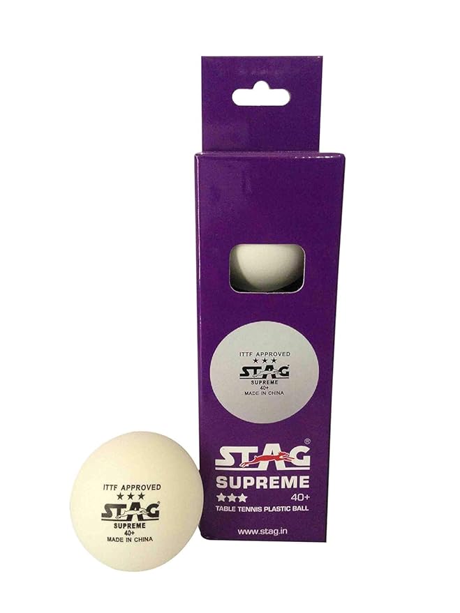 Load image into Gallery viewer, Stag 3 Star Plastic Supreme Table Tennis Ball
