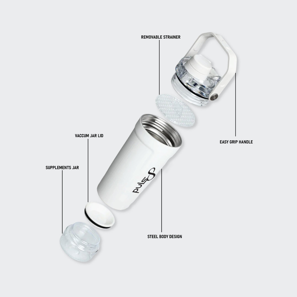 Puls8 Insulated Stainless Steel Shaker Tumbler