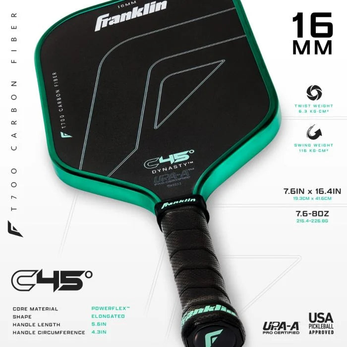 Franklin C45 Carbon Fibre Dynasty Pickleball Paddle