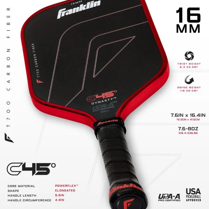 Franklin C45 Carbon Fibre Tempo Pickleball Paddle