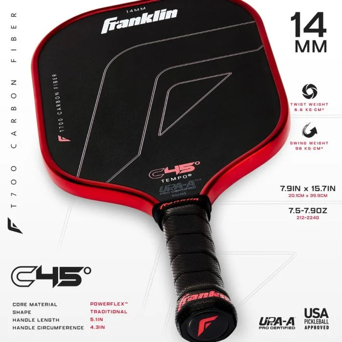 Franklin C45 Carbon Fibre Tempo Pickleball Paddle