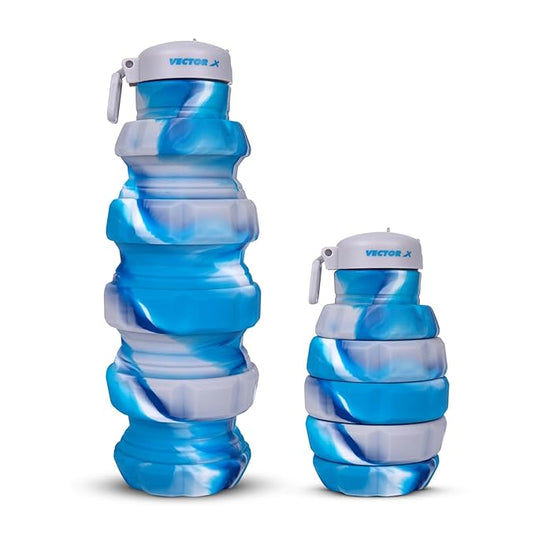 Vector-X Foldable Silicon Water Bottle Sipper (BPA Free)