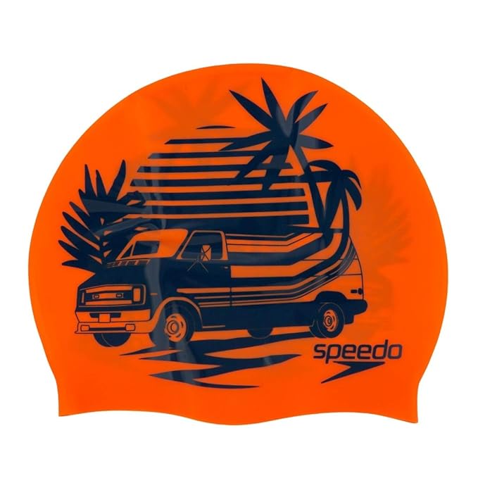 Speedo Slogan Print Swimming Cap