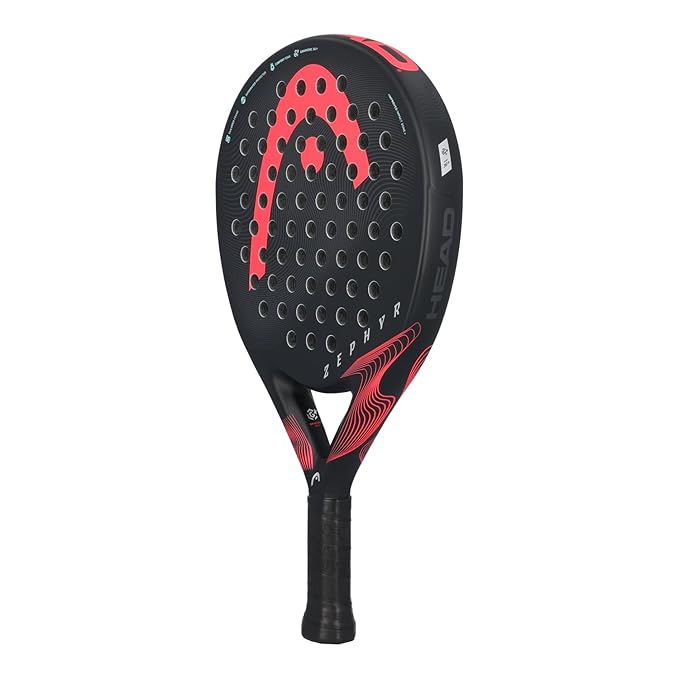 Load image into Gallery viewer, Head Zephyr 2023 Padel Racquet red side view
