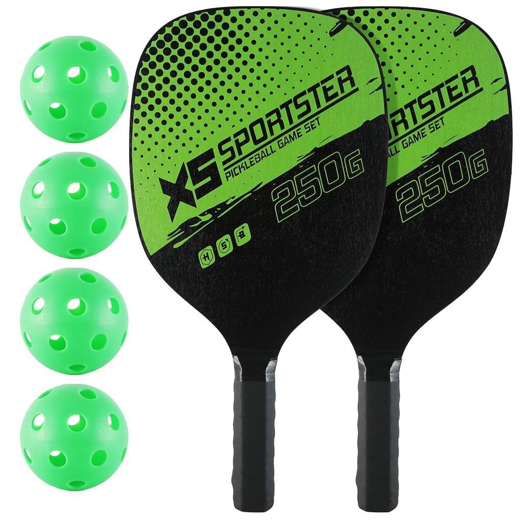 Konex Sportster Pickleball Set (2 Paddles + 4 Balls)