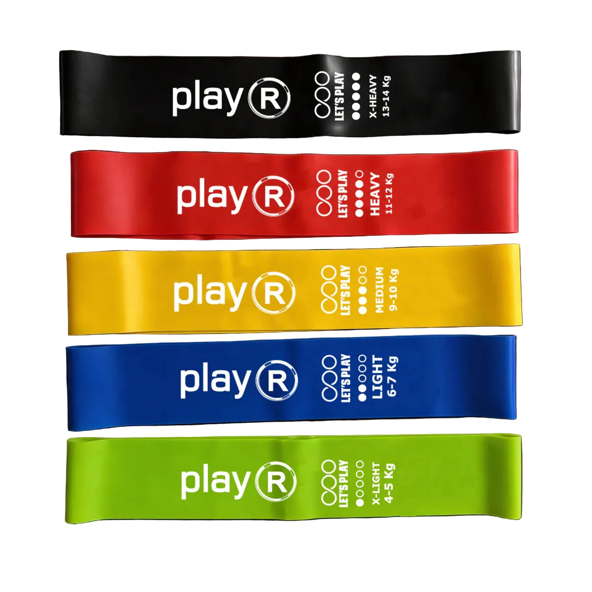 Play R Mini Loop Resistance Bands Set of 5 colors