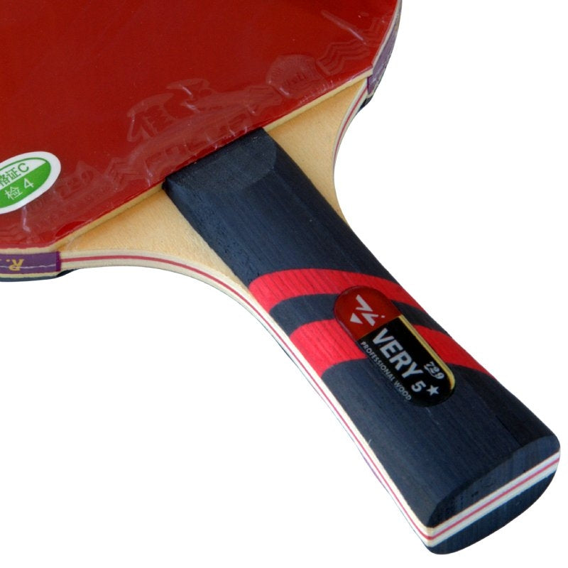 729 Very 5 Star Professional Wood Table Tennis Bat (1 Bat & 2 Balls with Cover)