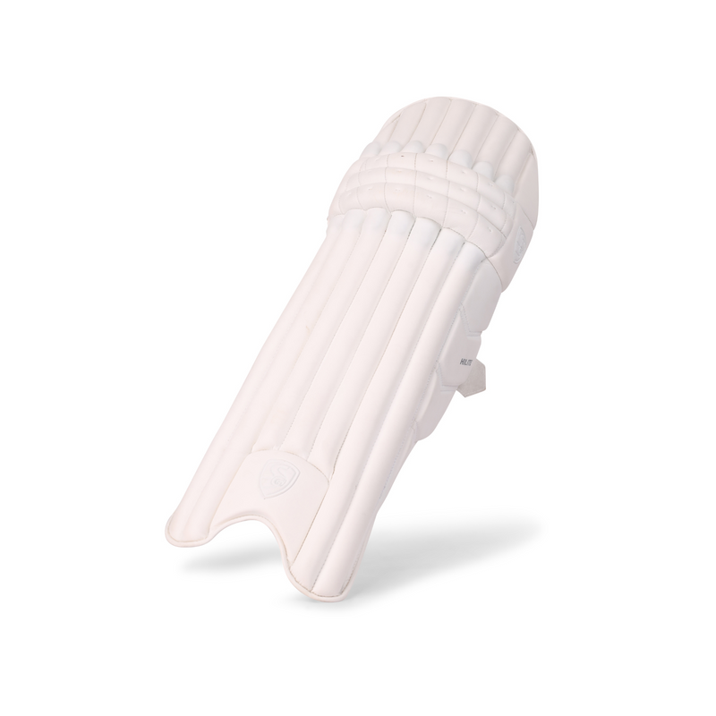 Load image into Gallery viewer, SG Hilite White Cricket Batting Pads bended
