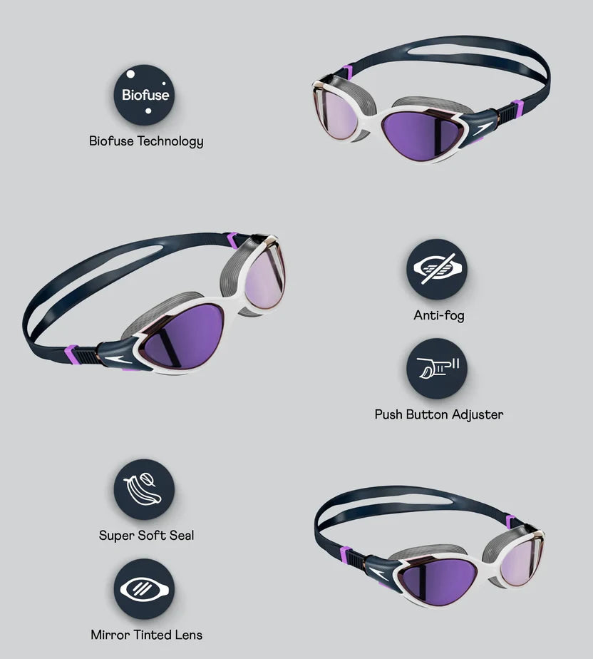 Speedo Biofuse 2.0 Anti Fog Mirror Swimming Goggle