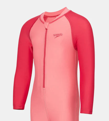 Speedo Colorblock All In One Suit Kids Swimwear