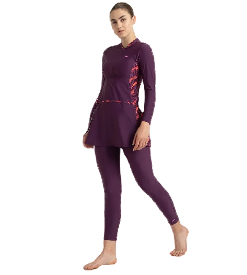 Speedo AF Printed 2 Piece Full Body Suit (Female)