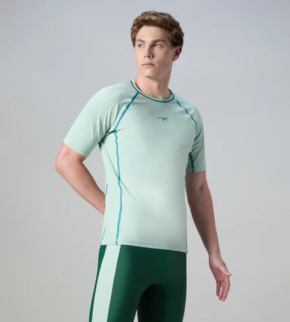 Speedo Short Sleeve Suntop Male Swimwear
