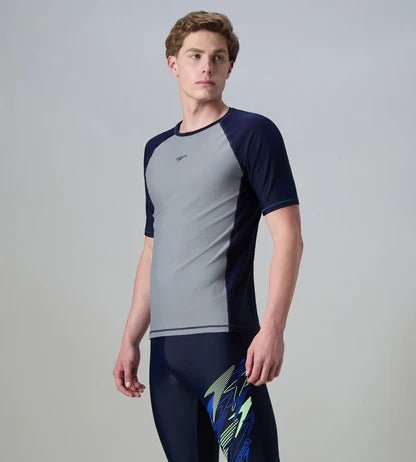 Speedo Short Sleeve Suntop Male Swimwear