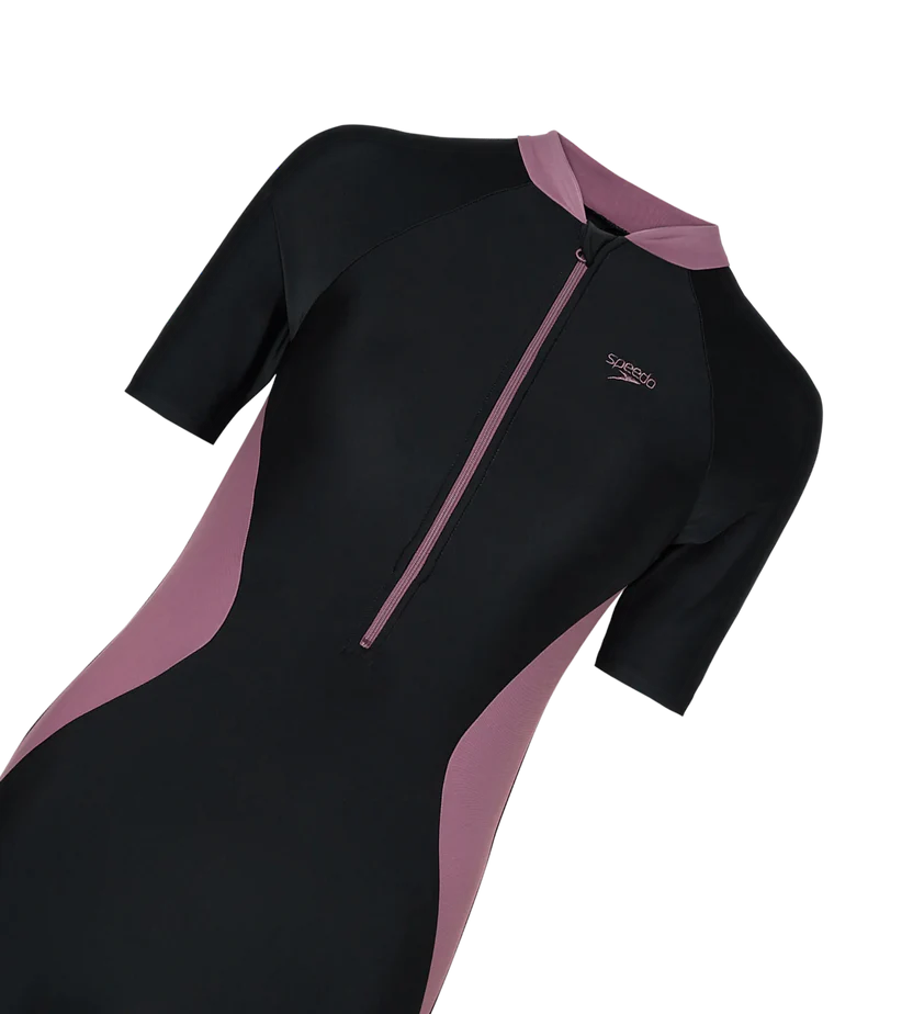 Speedo End Essential Splice Print Closedback Kneesuit Female Swimming Costume