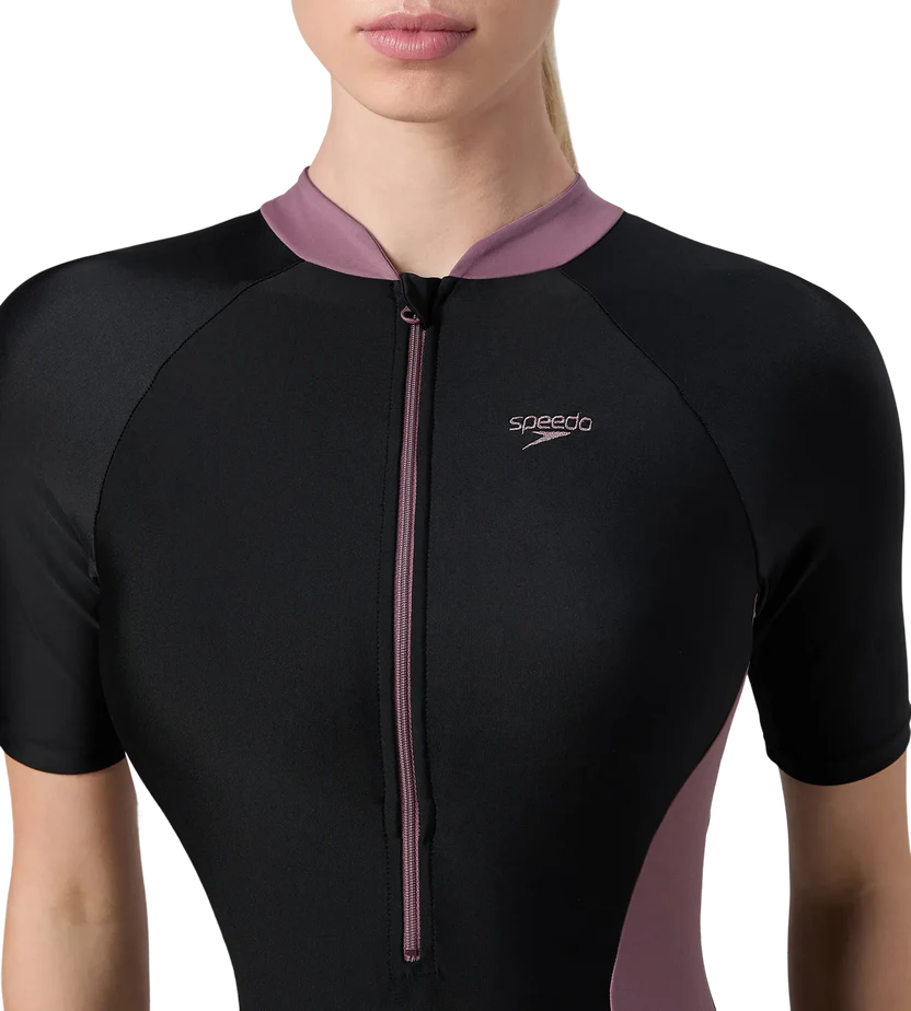 Speedo End Essential Splice Print Closedback Kneesuit Female Swimming Costume