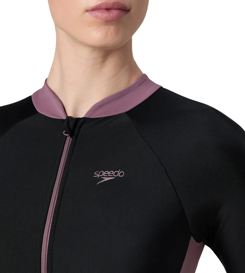 Speedo End Essential Splice Print Closedback Kneesuit Female Swimming Costume
