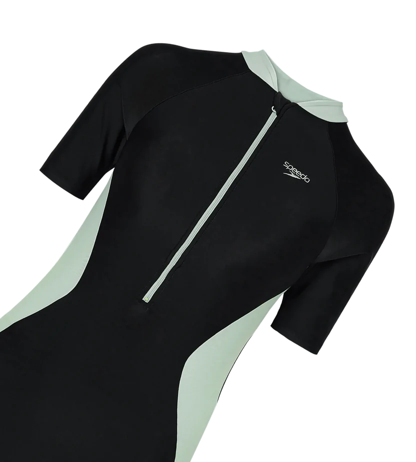 Speedo End Essential Splice Print Closedback Kneesuit Female Swimming Costume