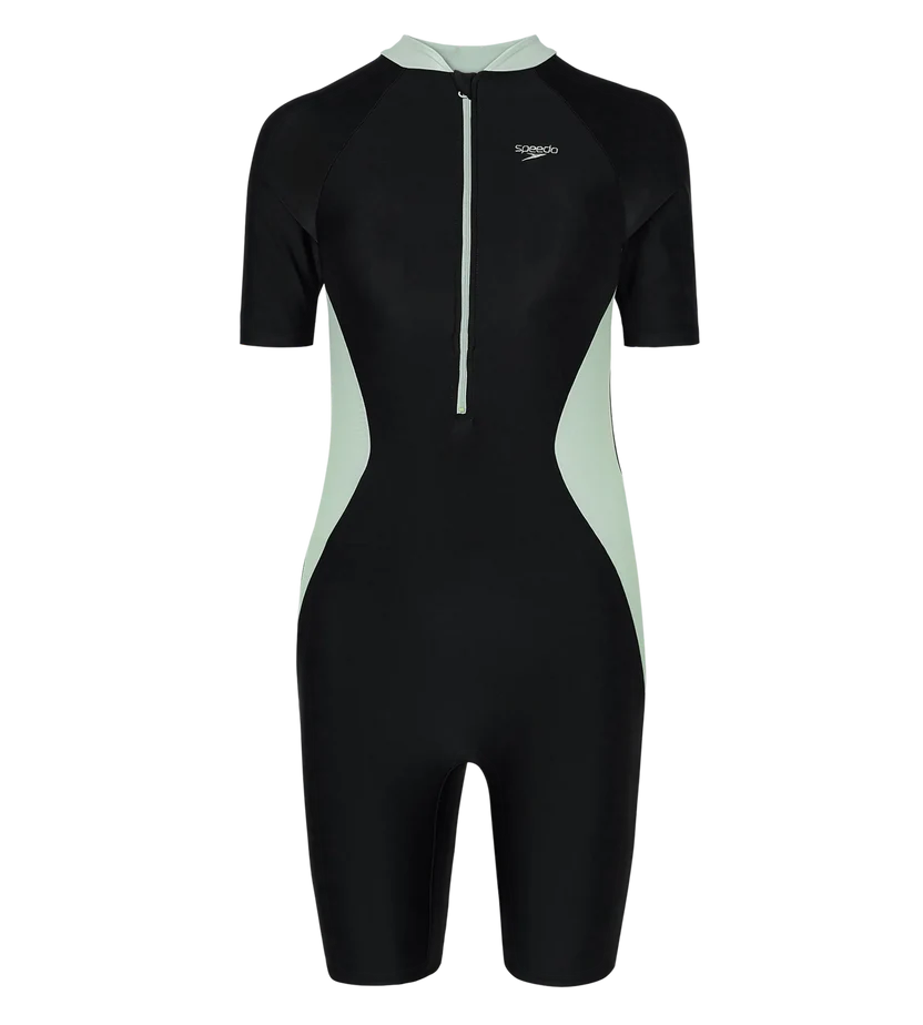 Speedo End Essential Splice Print Closedback Kneesuit Female Swimming Costume