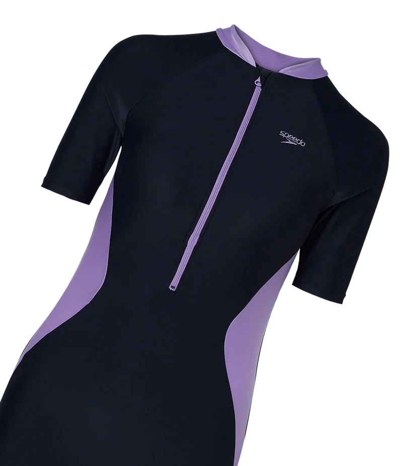 Speedo End Essential Splice Print Closedback Kneesuit Female Swimming Costume
