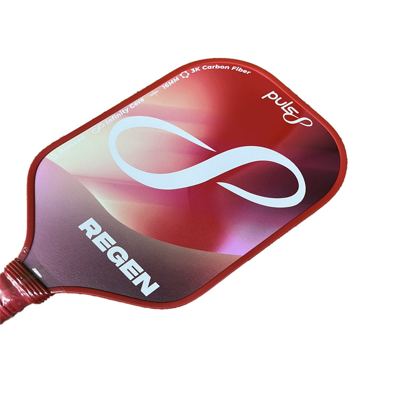 Load image into Gallery viewer, Puls8 Regen Hot Pressed Pickleball Paddle up view
